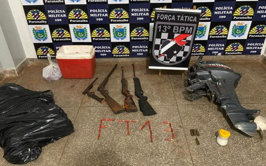 Dois são presos por Abigeato e tem armas de fogo, munições e um motor de barco apreendidos
