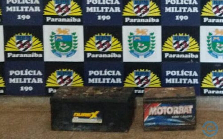 Em Paranaíba, homem é preso pela PM após furtar baterias em oficina
