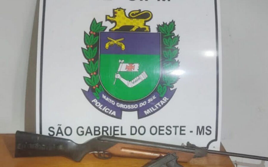 Polícia Militar apreende arma e prende homem após fazer ameaças ao enteado
