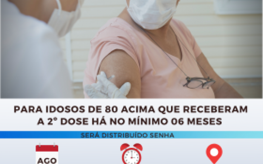 Terceira dose contra Covid para idosos será aplicada neste sábado em Coxim
