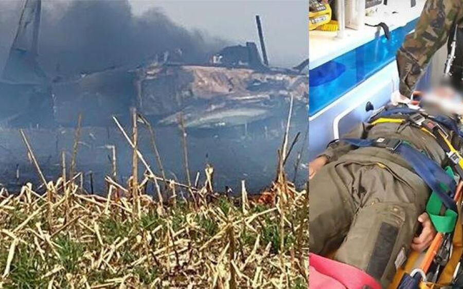 Aeronave militar que caiu em Campo Grande foi totalmente destruída por incêndio
