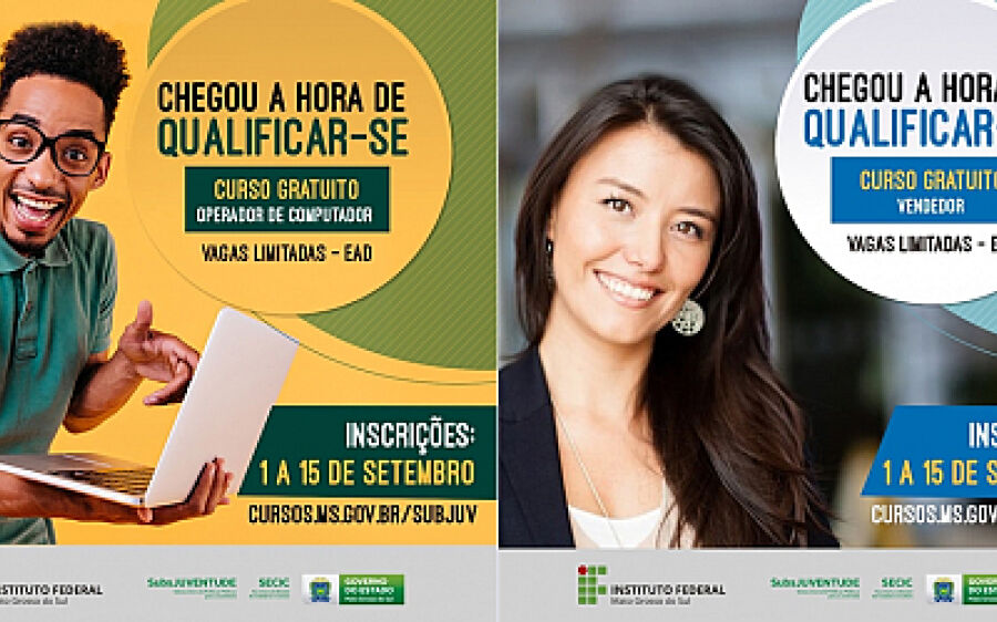 Com vagas em Coxim, dois cursos profissionalizantes gratuitos encerram inscrições