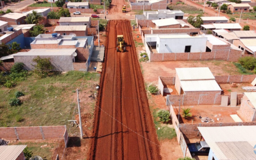 Novo Tempo I começa a receber terraplanagem para pavimentação