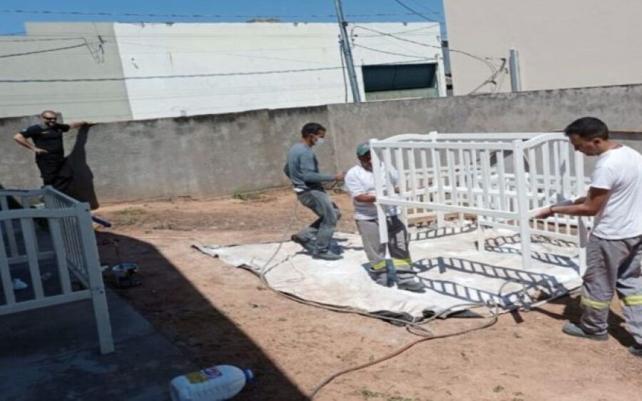 De reforma de escola infantil a prédio da PM, trabalho prisional beneficia população em Coxim