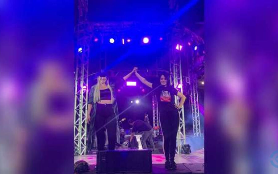 Patrícia e Adriana gravam DVD e agradecem apoio de empresário