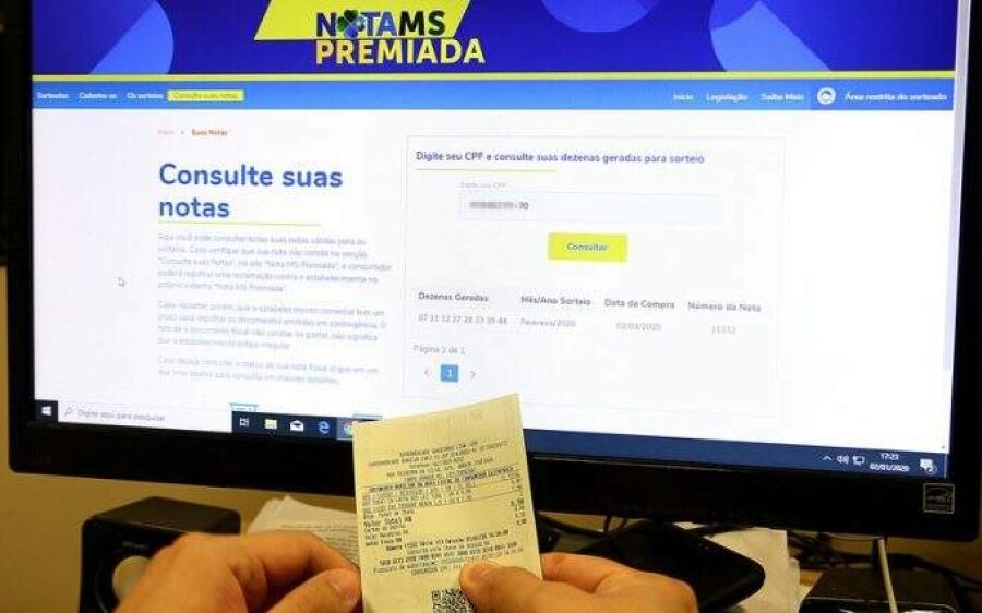 Pela 1ª vez, ninguém acerta as 6 dezenas na Nota MS Premiada