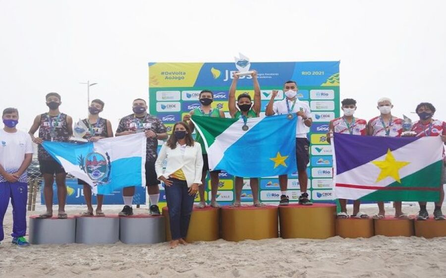 MS é campeão no vôlei de praia e basquete masculino nos Jogos Escolares Brasileiros 2021