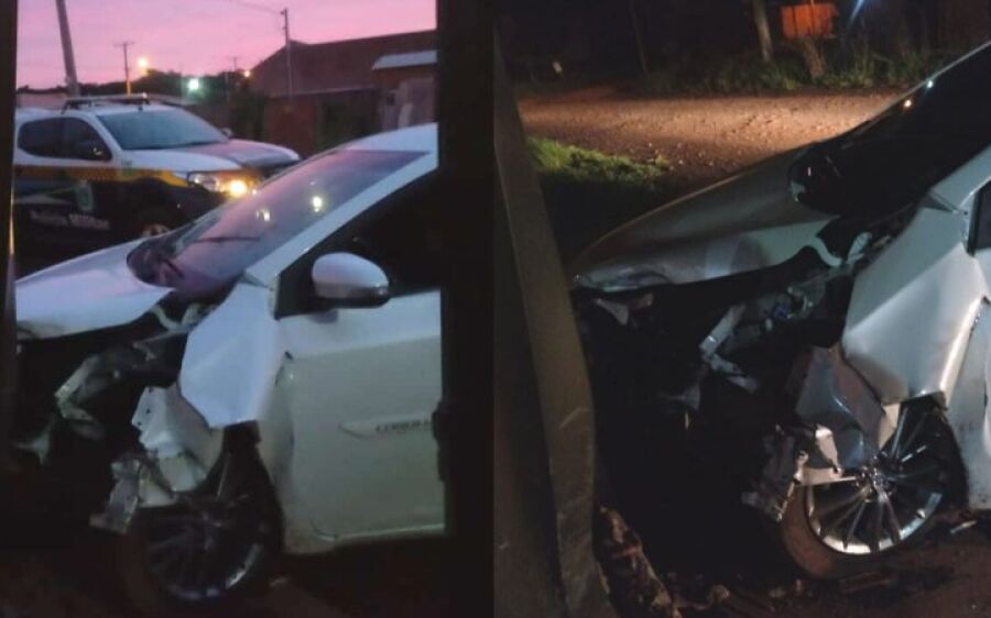 Homem dorme após bater o carro, se irrita ao ser acordado e é preso 