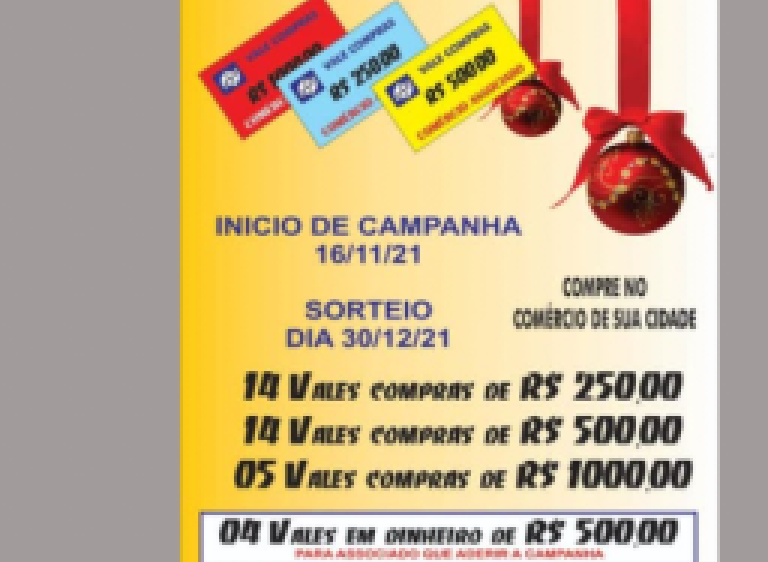 Associação Comercial de Coxim lança campanha Natal Premiado 2021 