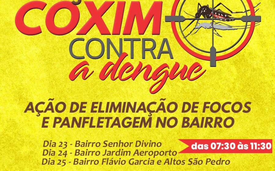 Mutirão contra dengue estará nos bairros nesta terça, quarta e quinta-feira