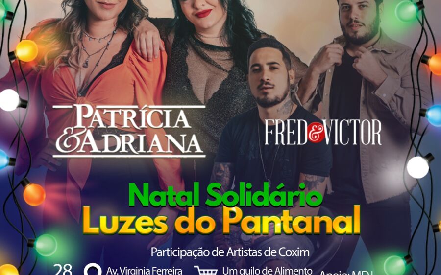 Natal Solidário terá Shows gratuitos neste domingo em Coxim  