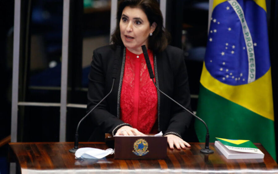 Simone Tebet é  anunciada como  pré-candidata à  presidência pelo MDB