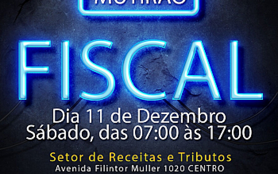 Última chance! Sábado é o dia de ficar em dias com o Mutirão Fiscal da Prefeitura de Coxim
