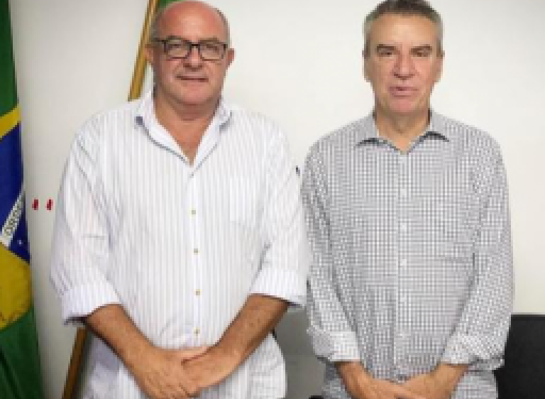Prefeito Réus Fornari recebe o presidente da Assembleia Legislativa Paulo Corrêa em Rio Verde