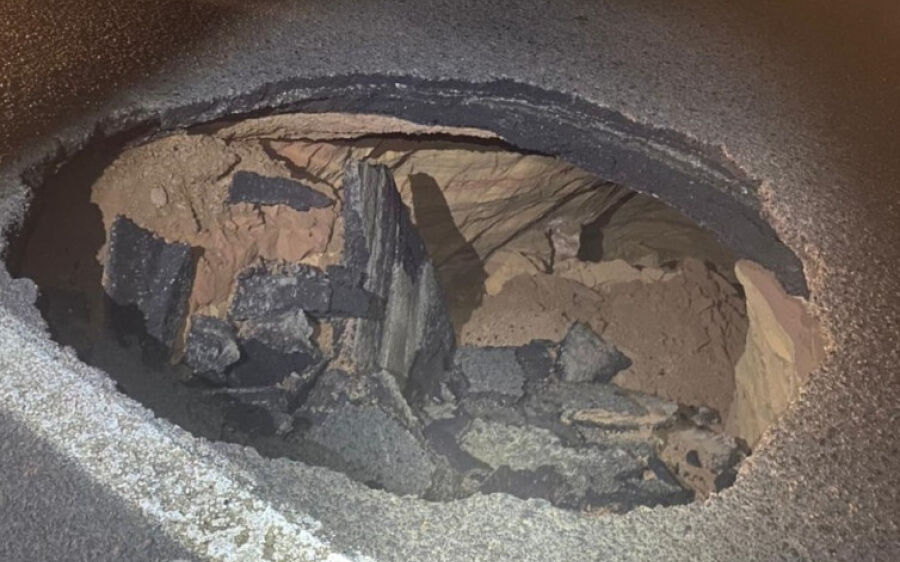 BR-163 é totalmente interditada para reparos em cratera na pista