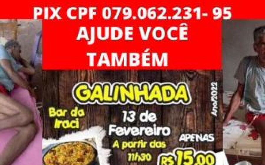 Almoço beneficente em prol de Zaqueu Valério da Silva