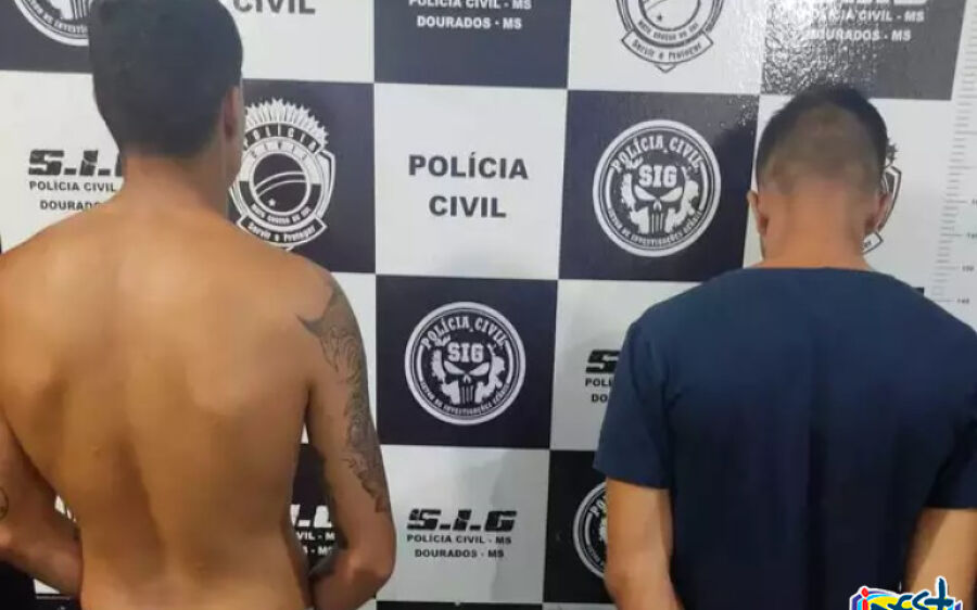 Dupla é presa após agredir mulher a coronhadas e assaltar supermercado