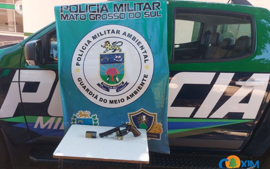 PMA prende mulher com revólver e munições em Coxim