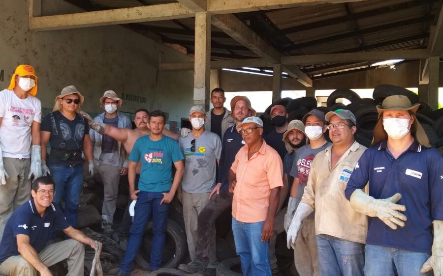 Coordenadoria de Controle de Vetores de Coxim  encaminha 20 toneladas de pneus para Campo Grande