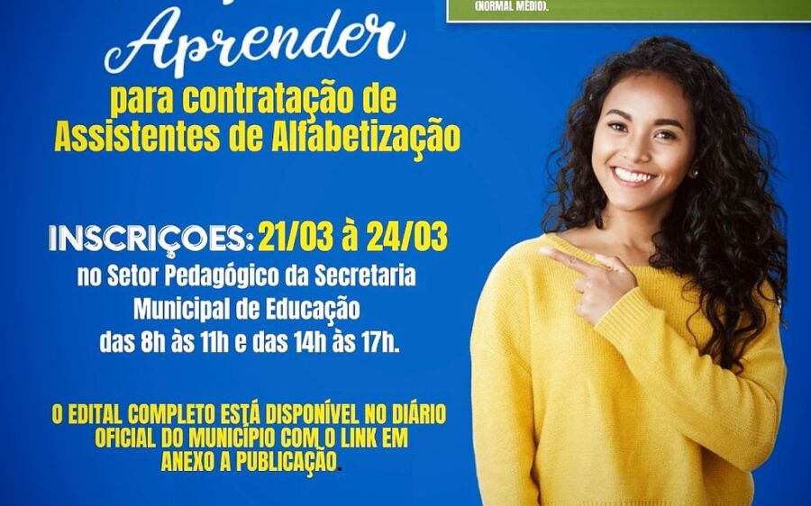Processo seletivo  para assistente de  alfabetização em  Rio Verde