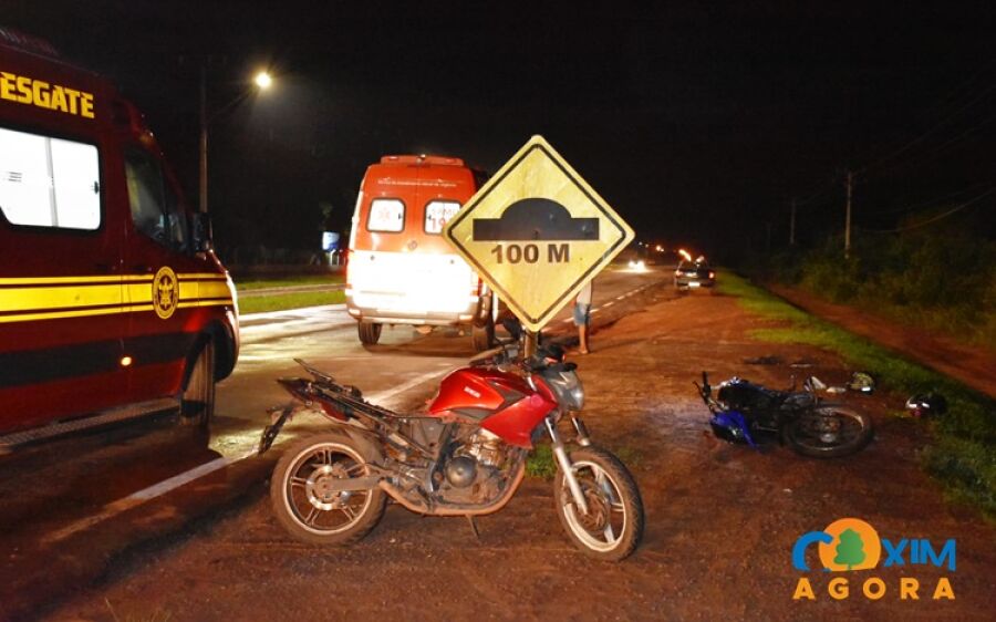 Colisão entre motocicletas deixa dois feridos entre Coxim e Silviolândia