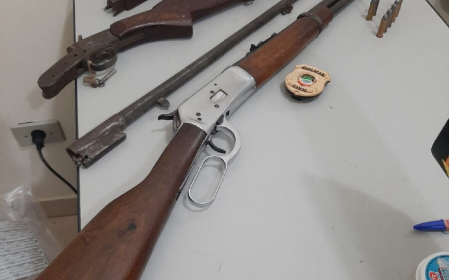 DAM de Coxim apreende armas de homem com passagens por violência doméstica
