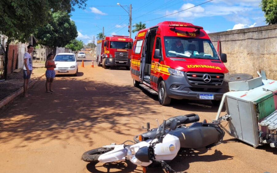 Homem sofre acidente ao desviar de buraco em bairro de Coxim