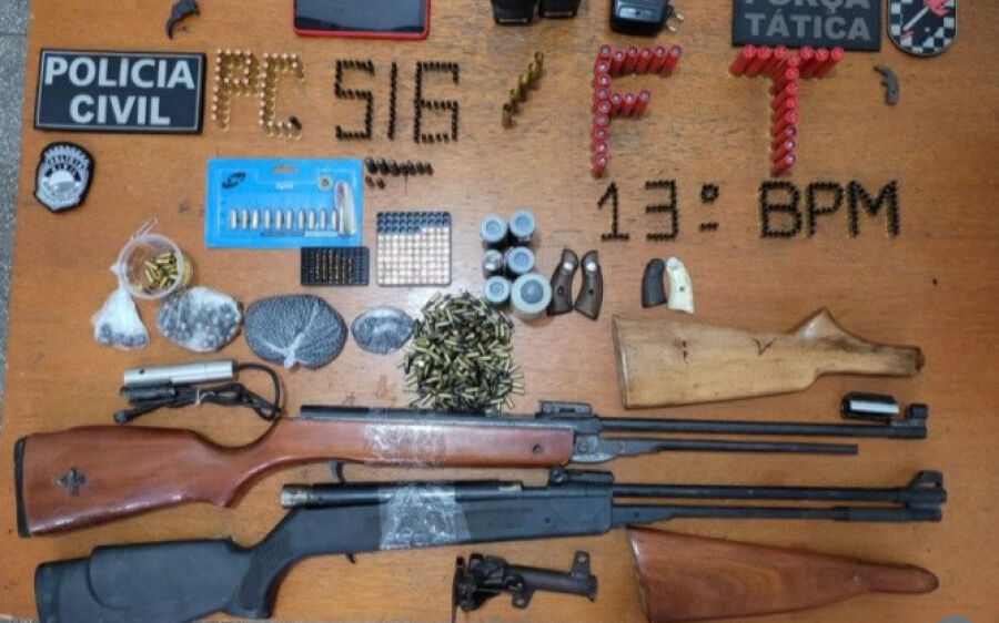 Polícias Militar e Civil, prendem homem por posse e comércio ilegal de arma de fogo em Paranaíba