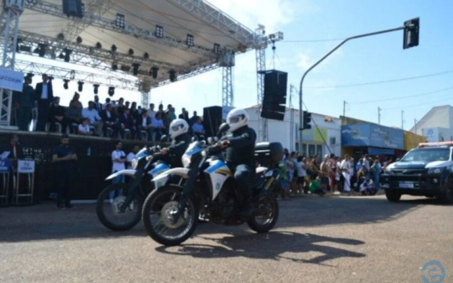 5º BPM Participa do desfile Cívico de Aniversário de 124 anos de Coxim