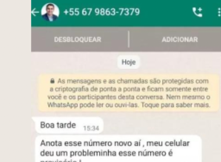 Em tentativa de golpe, bandidos usam foto de deputado estadual para pedir dinheiro