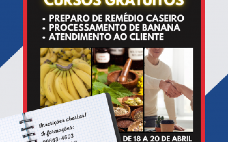 Prefeitura de Coxim e  parceiros oferecem  cursos gratuitos a população 