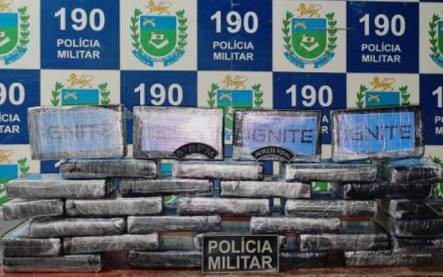 Polícia Militar apreende 30 kg de cocaína entre Coxim e Alcinópolis