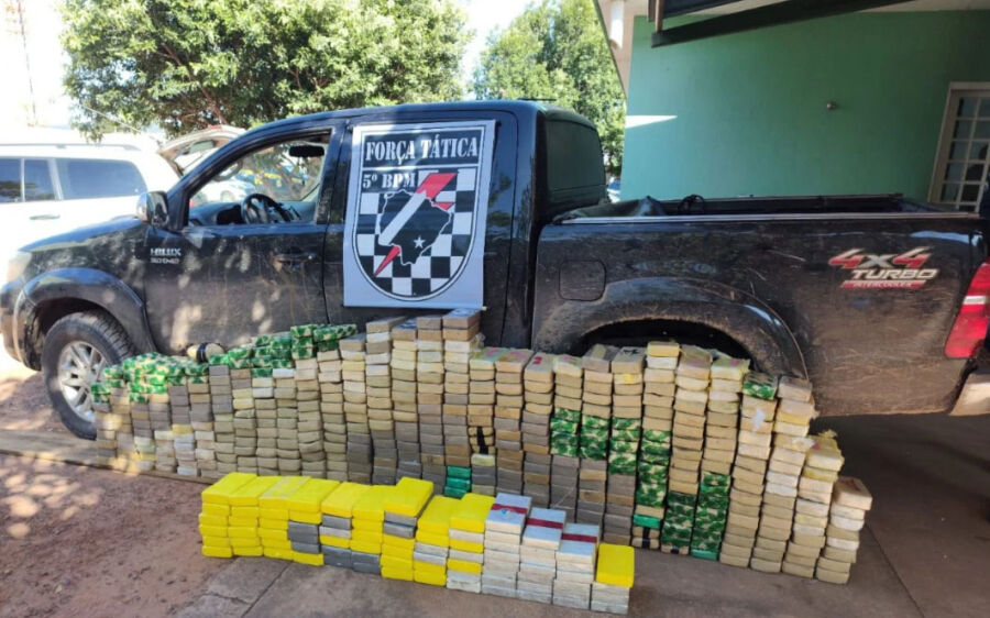 Após abordagem em Coxim, dois são presos com mais de 300 kg de drogas na BR-163