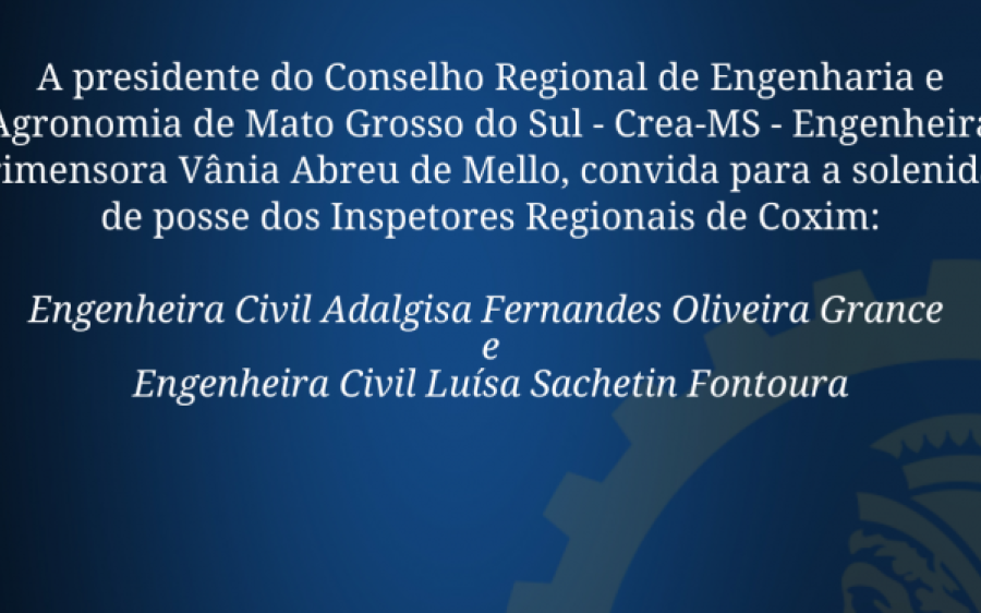 Crea-MS empossa inspetoras de Coxim nesta sexta-feira