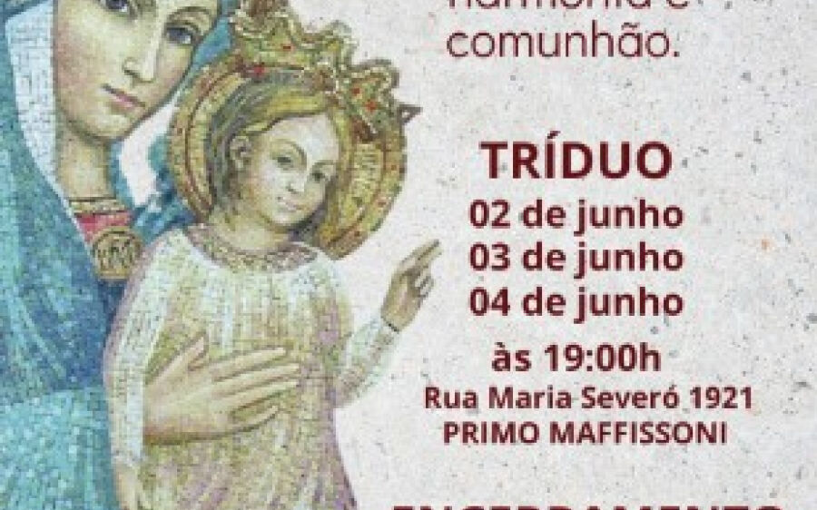 São Gabriel: Tríduo e Festa da Comunidade Maria Mãe da Igreja inicia na próxima quinta