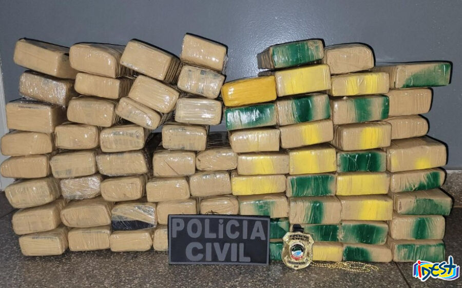 Policiais civis interceptam carregamento e apreendem 76kg de maconha em Paranaíba