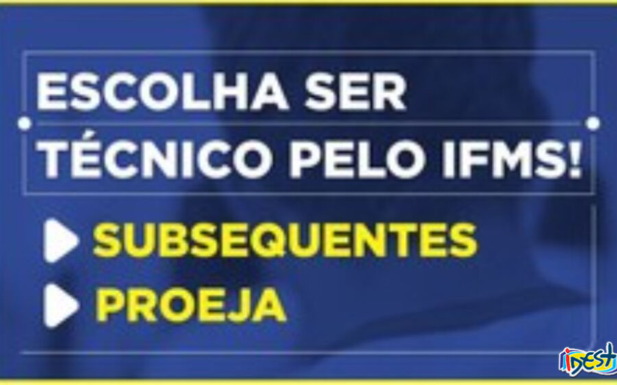 Inscrição para cursos subsequentes e Proeja ofertados pelo IFMS termina segunda-feira