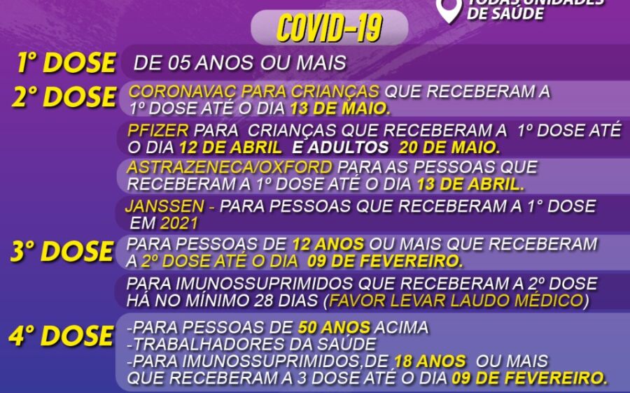 Vacinação em Coxim contra COVID-19 