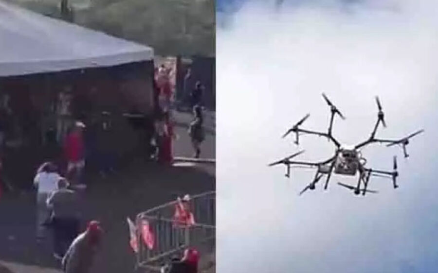 Drone teria jogado fezes e urina em petistas no aguardo de Lula em MG