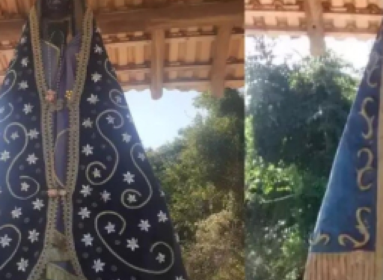 Ladrões não perdoam nem Nossa Senhora Aparecida e levam manto de imagem