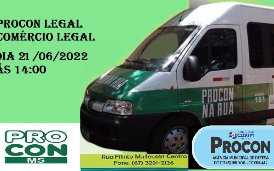   O Programa PROCON LEGAL, COMÉRCIO LEGAL atende comerciantes em Coxim