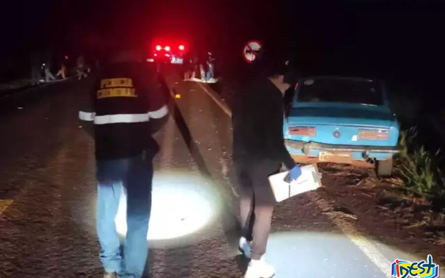 Homem morre atropelado enquanto empurrava carro estragado em rodovia na BR-267