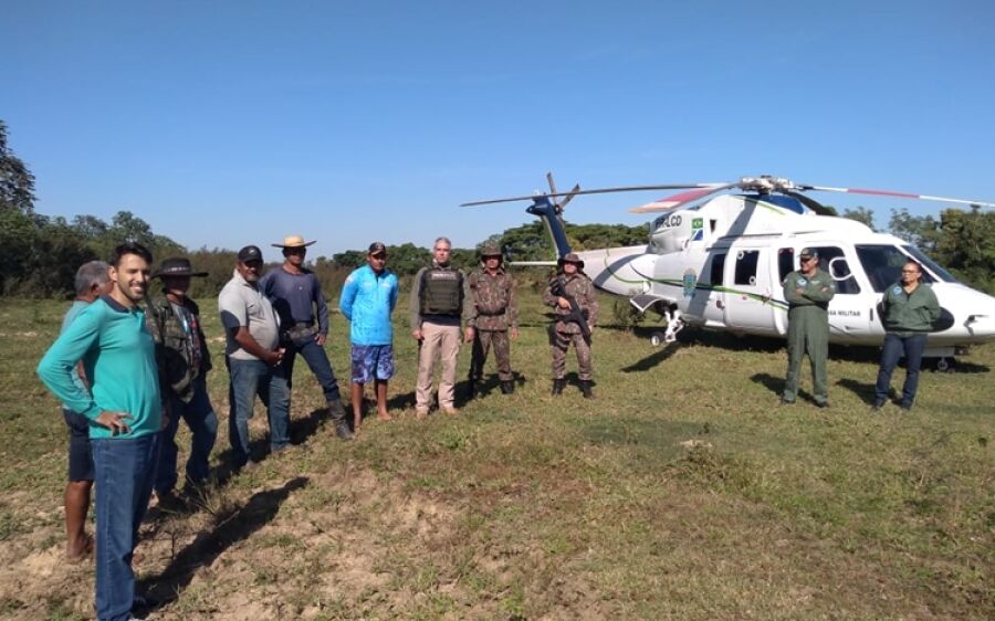PMA e Imasul deflagram segunda fase da operação Pesca Legal com uso de helicóptero