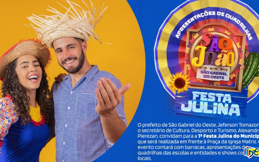 Festa Julina de São Gabriel do Oeste acontece sábado em frente à Praça da Igreja Matriz