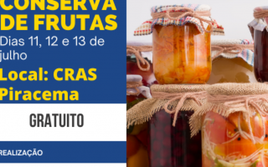 Prefeitura de Coxim e parceiros oferecem curso gratuito de conserva de frutas 