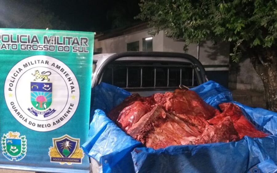 PMA prende cinco por receptação e apreende gado abatido em Coxim
