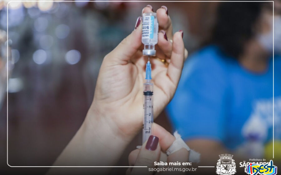 Vacinação contra Covid-19 acontece na quinta-feira, em São Gabriel do Oeste