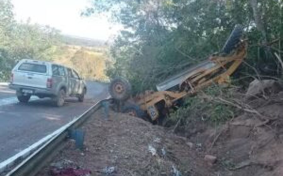 Patrola sai da pista em trecho de serra e condutor fica em estado grave em Rio Verde