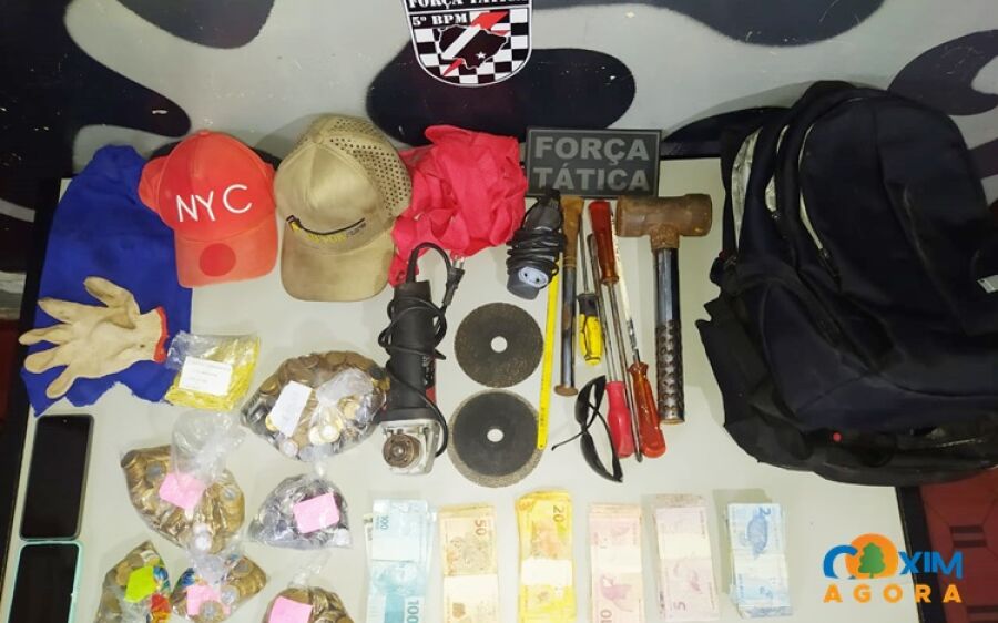 Suspeito de furtar loja de roupas e cartório em Coxim é preso pela Força Tática