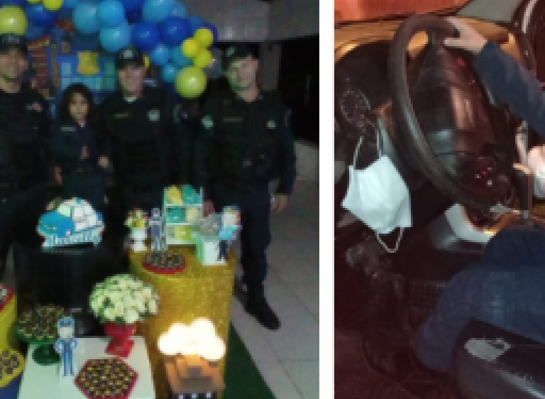 Polícia Militar participa de aniversário de fã da PM em Coxim